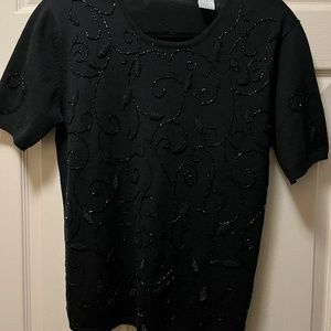 Liz Clairborne medium embroidered top